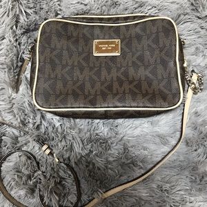 Michael Kors used logo crossbody bag Brown-CHEAP!